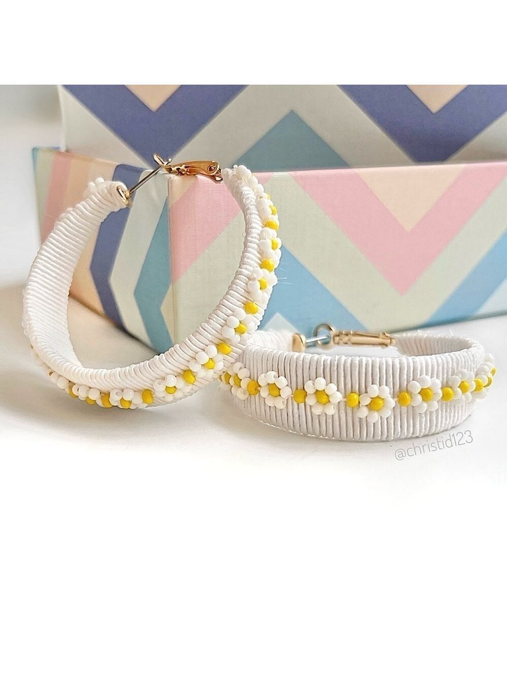House Of Harlow 1960 Daisy Wrapped Hoop Earrings